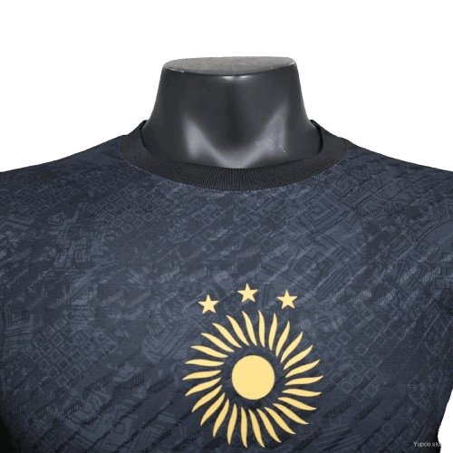 Camiseta conmemorativa especial de Argentina 2023 en color morado y negro | Versión para jugadores