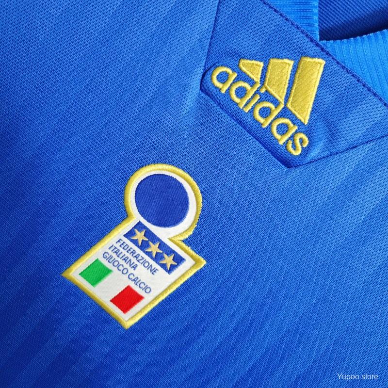 Kit de Italia 2023 con icono azul bordado con logotipo (versión para aficionados) 