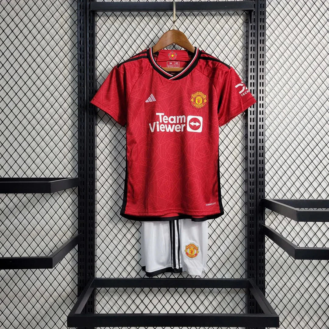 2023/2024 Manchester United Home Football set ( jersey+Shorts )