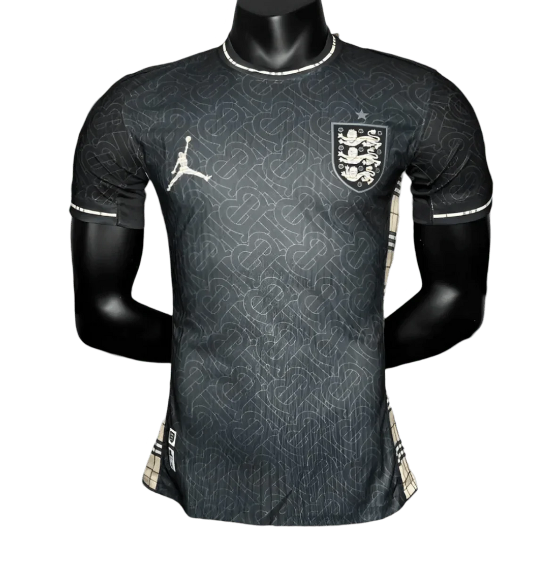 2024/2025 England Euro Jordan x Burberry Black Special Edition Kit