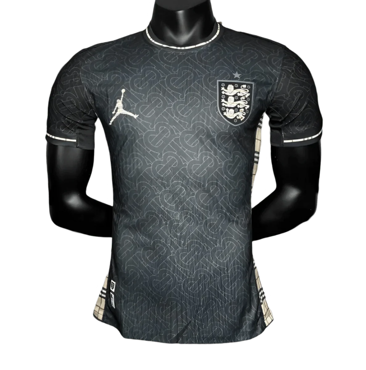 2024/2025 England Euro Jordan x Burberry Black Special Edition Kit