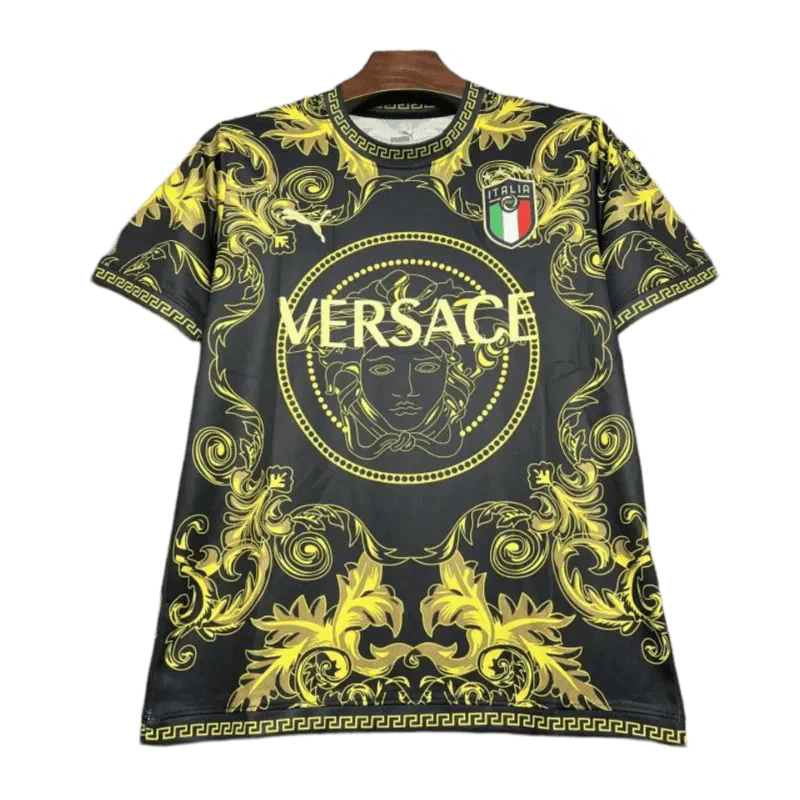 Edición especial Italia x Versace 2024/2025 Kit negro dorado - Versión para aficionados 