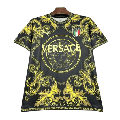 Edición especial Italia x Versace 2024/2025 Kit negro dorado - Versión para aficionados 