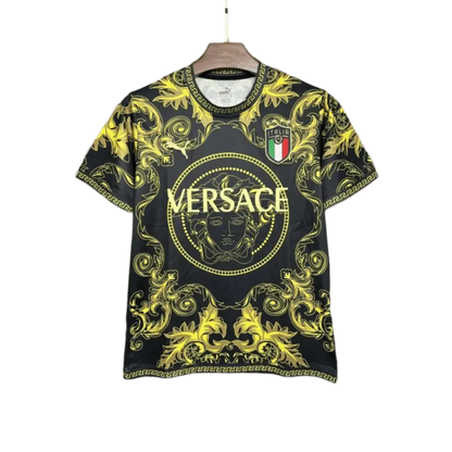 Edición especial Italia x Versace 2024/2025 Kit negro dorado - Versión para aficionados 