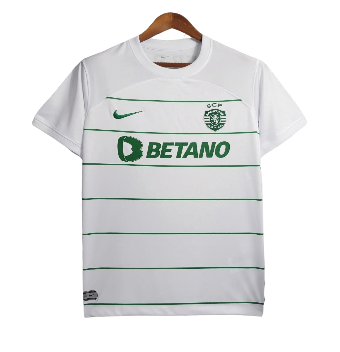 Conjunto de camiseta y pantalón corto de fútbol para hombre del Sporting Lisboa 23-24 (versión para aficionados)