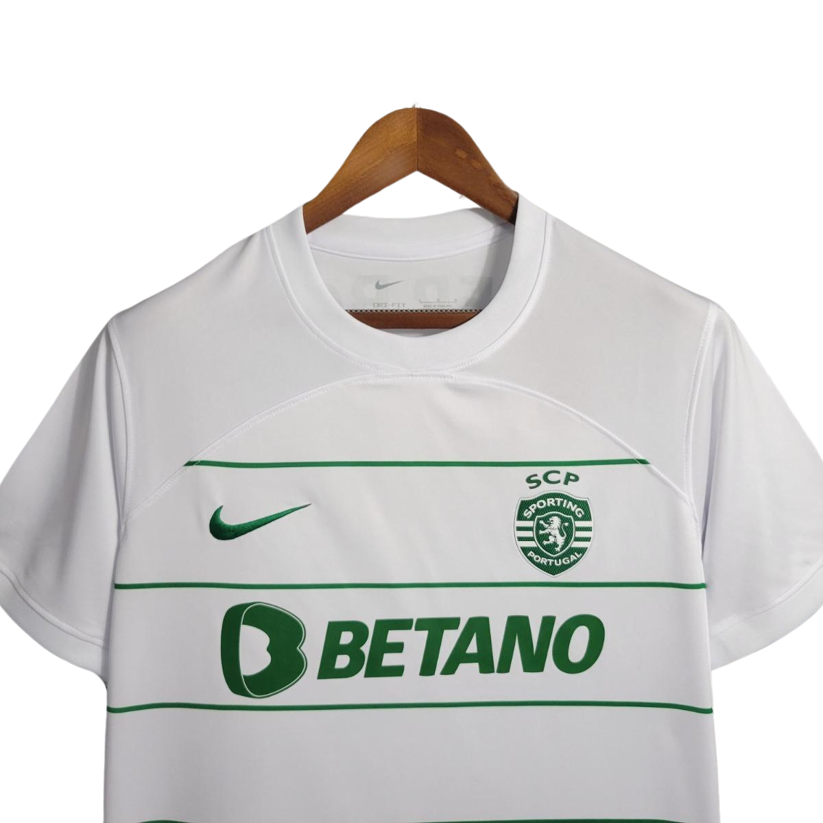 Conjunto de camiseta y pantalón corto de fútbol para hombre del Sporting Lisboa 23-24 (versión para aficionados)